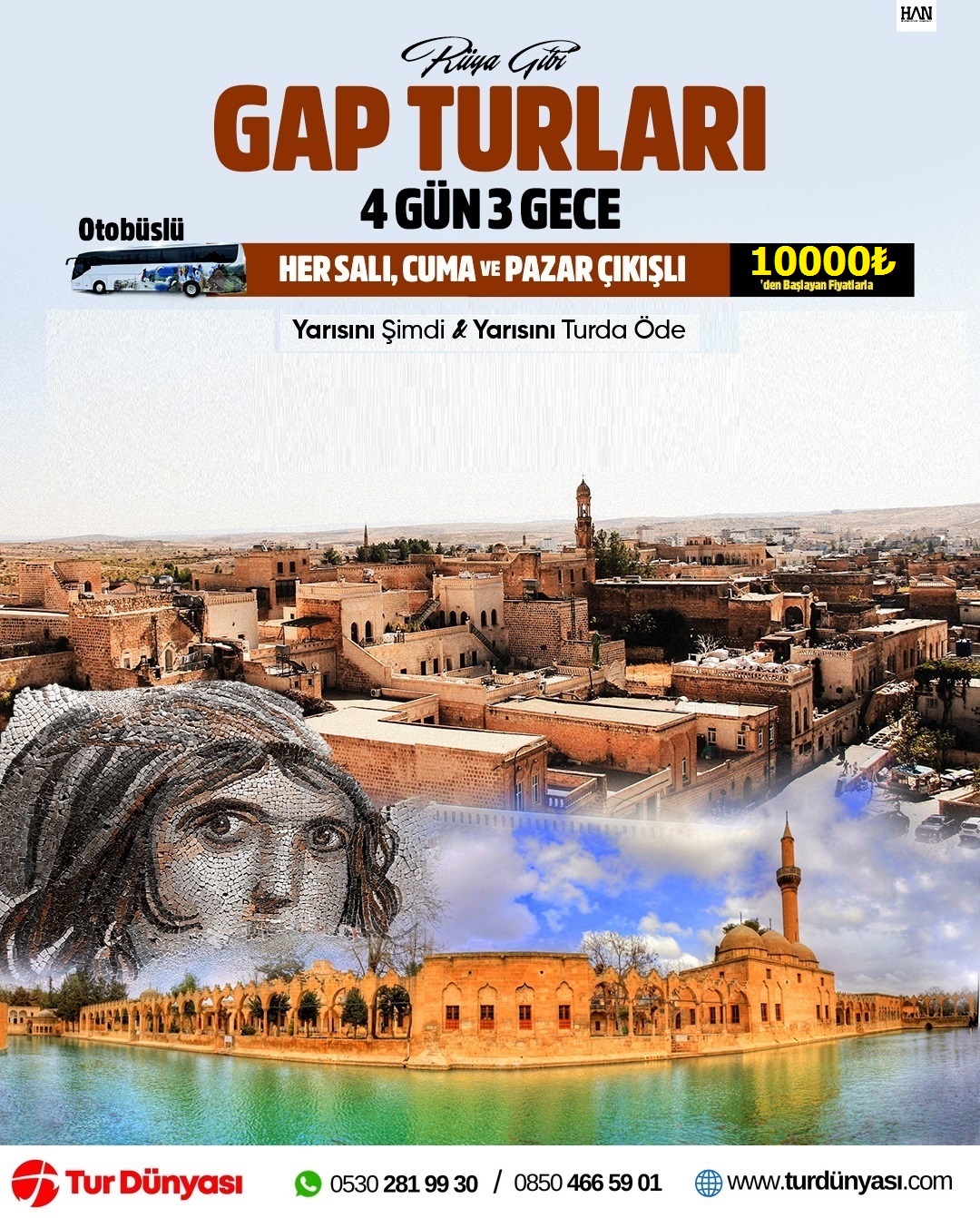 Rüya Gibi Güneydoğu Anadolu Turu 3 Gece Konaklamalı